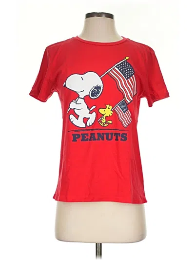 Pre-owned Peanuts Short Sleeve T-shirt In Red