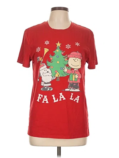 Pre-owned Peanuts Short Sleeve T-shirt In Red