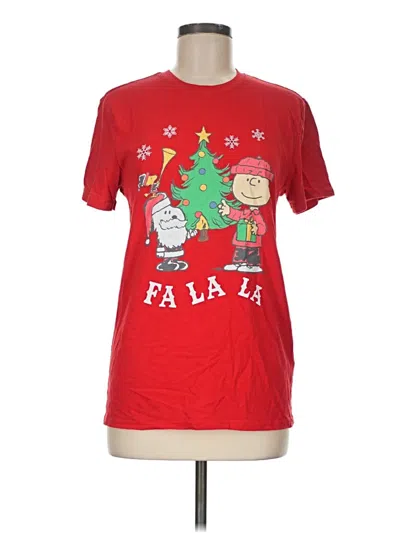 Pre-owned Peanuts Short Sleeve T-shirt In Red