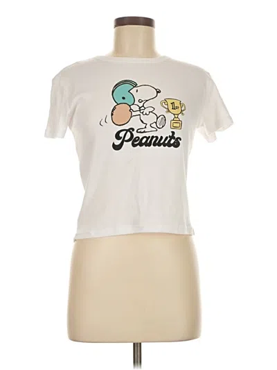 Pre-owned Peanuts Short Sleeve T-shirt In White