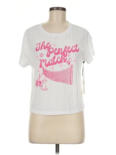 Pre-owned Peanuts Short Sleeve T-shirt In White