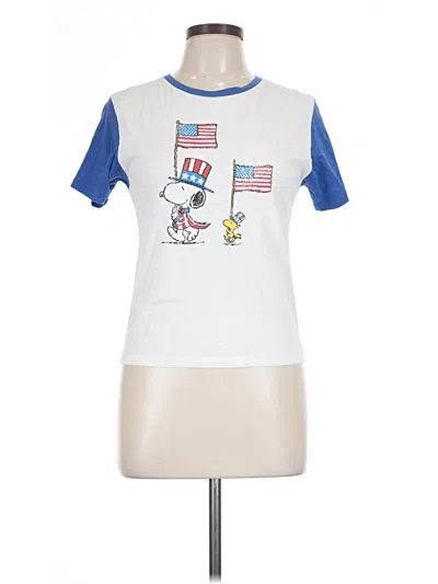 Pre-owned Peanuts Short Sleeve T-shirt In White