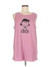 Peanuts Sleeveless Top Pink Halter Neckline Tops In Pink