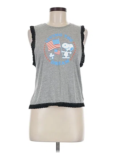 Pre-owned Peanuts Sleeveless T-shirt In Gray
