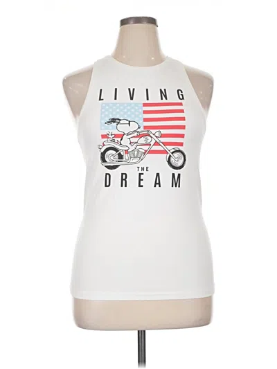 Pre-owned Peanuts Sleeveless T-shirt In White