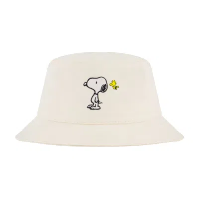 Peanuts Snoopy And Woodstock Bucket Hat In White