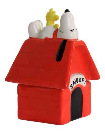 Peanuts Snoopy & Woodstock Salt & Pepper Shaker Set In Red