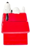 Peanuts Snoopy Dog House Ceramic Cookie Jar In Red