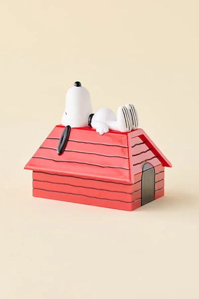 Peanuts Snoopy Dog House Playing Card Deck & Holder Set In Red At Urban Outfitters