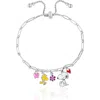 Peanuts Snoopy Enamel Charm Woodstock Bracelet In Metallic