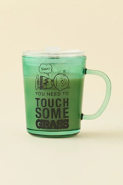 Peanuts Snoopy Graphic Glass Travel Mug In Dark Green At Urban Outfitters
