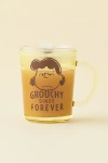 Peanuts Snoopy Graphic Glass Travel Mug In Light Yellow At Urban Outfitters In Multi