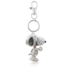 Peanuts Snoopy  Pave 3d Bling Keychain In White