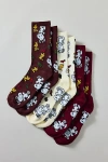 Peanuts Snoopy Sweater Weather Crew Sock 3-pack In Neutral, Men's At Urban Outfitters In Multi