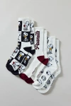 Peanuts Snoopy Varsity Crew Sock 3-pack In White, Men's At Urban Outfitters In Multi