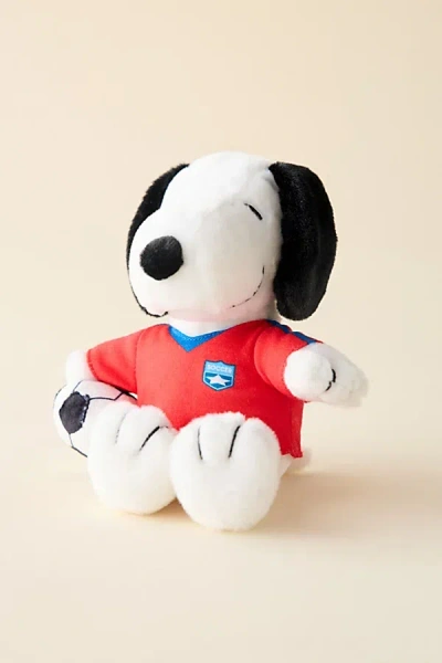Peanuts Soccer Snoopy 8-inch Plushie In White At Urban Outfitters In Transparent
