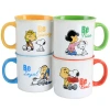 Peanuts Stoneware 4 Piece 21oz Mug Set In Assorted Designs In Multi