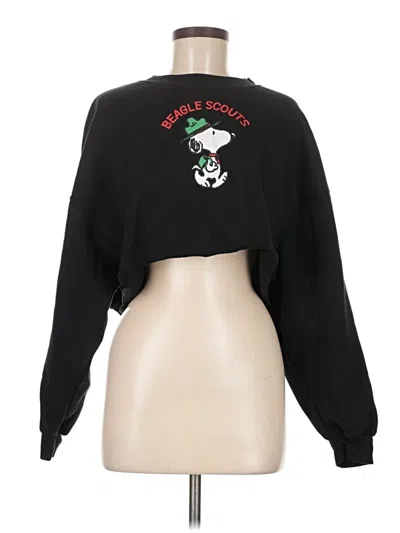 Pre-owned Peanuts Sweatshirt In Black