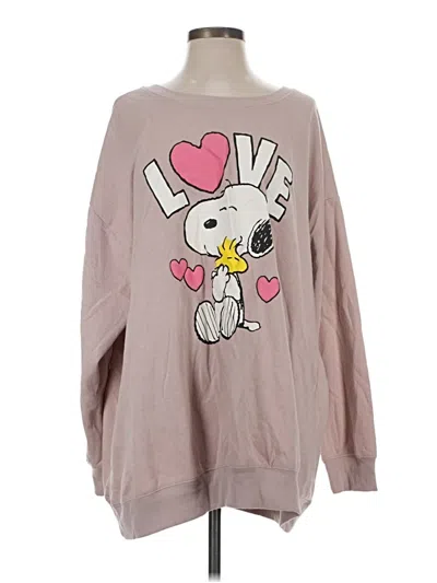 Pre-owned Peanuts Sweatshirt In Pink