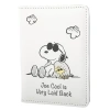 Peanuts White And Black Passport Holder In Multi