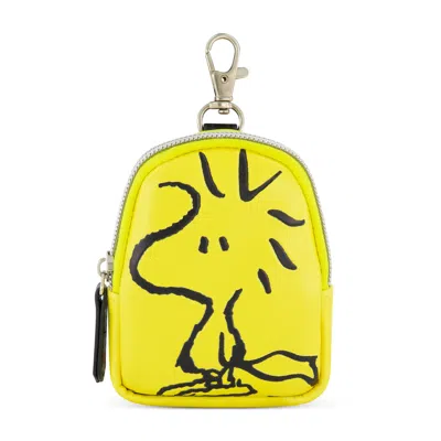 Peanuts Woodstock Full Pose Coin Purse With Keychain Clip In Yellow