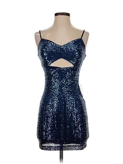 Pear Culture Cocktail Dress In Blue