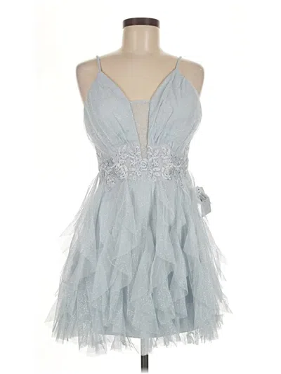 Pre-owned Pear Culture Cocktail Dress In Blue