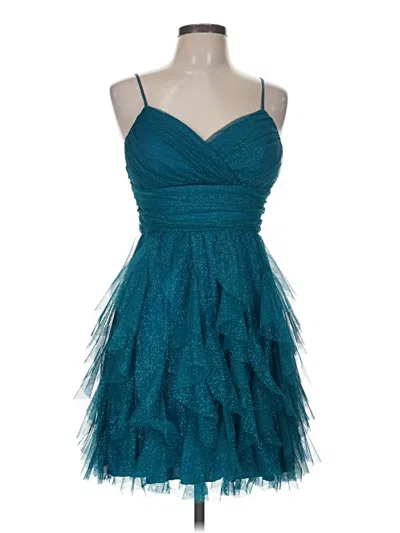 Pre-owned Pear Culture Cocktail Dress In Teal