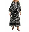 Pearl & Caviar Apollonia Maxi Dress In Black/white In Black