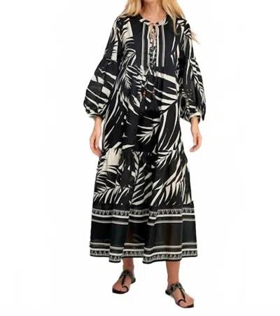 Pearl & Caviar Apollonia Maxi Dress In Black/white
