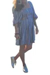 Pearl & Caviar Athena Mini Dress In Blue In Blue