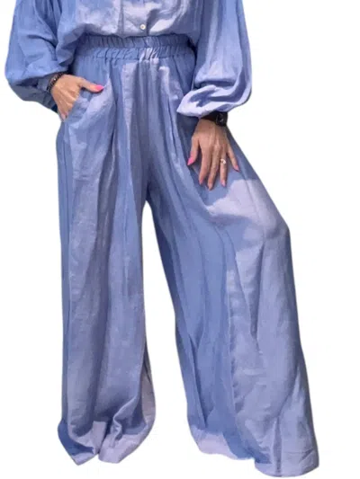 Pearl & Caviar Callisto Linen Pants In Lavender In Purple
