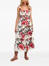 Pearl & Caviar Embroidered Dress In Multi