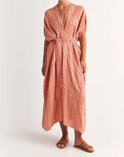 Pearl & Caviar Erikousa Dress In Coral In Orange