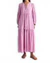 Pearl & Caviar Gauze Maxi Dress In Rose-lilac