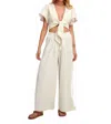 Pearl & Caviar Iraklia Cotton Pants In White In White