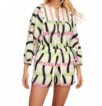 Pearl & Caviar Karla Cotton Shorts In Multi In Neutral