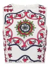 Pearl & Caviar Lace-trim Embroidered Top In Multi