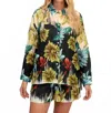 Pearl & Caviar Mona Floral Linen Shirt In Multi In Multi