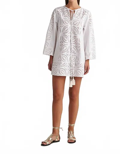 Pearl & Caviar Patmos Tunic Dress In White