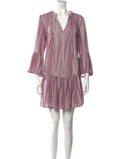 Pre-owned Pearl & Caviar Printed Mini Dress W/ Tags In Multicolor