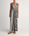 Pearl & Caviar Scorpios Maxi Dress In Black And Ivory In Multi