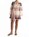 Pearl & Caviar Serifos Mini Dress In Natural Fuchsia In Neutral