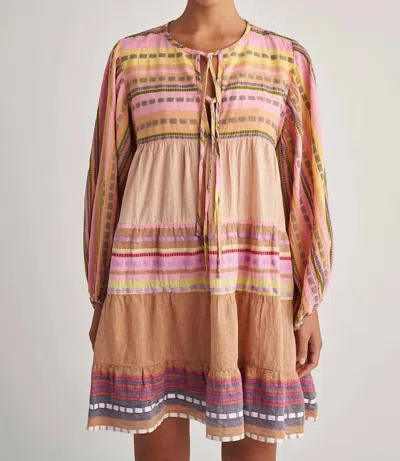 Pearl & Caviar Short Alonissos Dress In Pink Multi