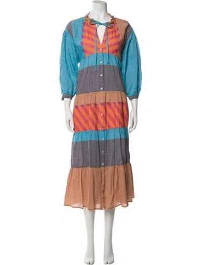 Pre-owned Pearl & Caviar Striped Long Dress