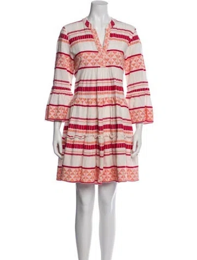 Pre-owned Pearl & Caviar Striped Mini Dress In Neutral