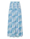Pearl & Caviar Zakar Geometric Maxi Skirt In Blue