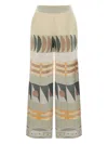 Pearl & Caviar Zakar Geometric Trousers In Multi