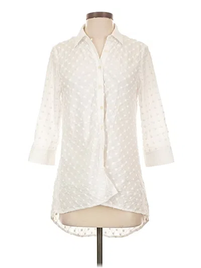 Pre-owned Pearl By Lela Rose 3/4 Sleeve Blouse In Ivory
