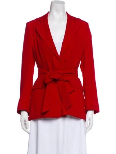 Pre-owned Pearl By Lela Rose Blazer In Red